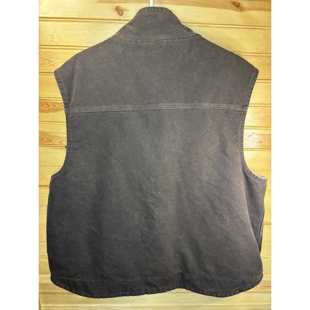 Carhartt Sherpa-Lined Mock-Neck Vest Men's Size 2XL Dark Brown V33 DKB
